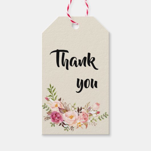 ワイルド庭園の結婚式ギフトラベル ギフトタグ (正面)