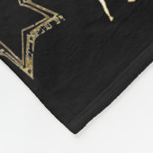 ワイルド応援について小さな白い応援シルエット フリースブランケット (角)