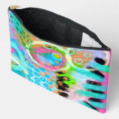 ワイルド抽象芸術デジ絵を描タル アクセサリーポーチ (見開き)