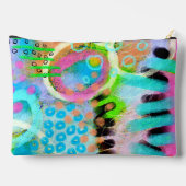 ワイルド抽象芸術デジ絵を描タル アクセサリーポーチ (裏面)