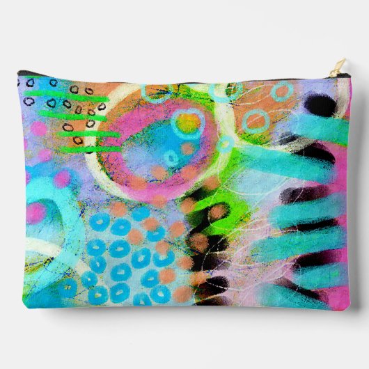 ワイルド抽象芸術デジ絵を描タル アクセサリーポーチ (裏面)