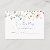 ワイルド数々のカラーフローラでゲームカードの数を推測 名刺 (正面)