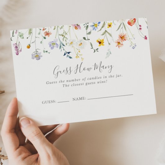 ワイルド数々のカラーフローラでゲームカードの数を推測 名刺