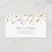 ワイルド数々のカラーフローラの結婚ウェブサイト エンクロージャーカード (正面)