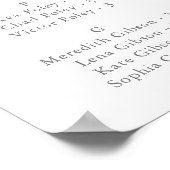 ワイルド数々のカラーフローラアルファベット座席表 ポスター (角)