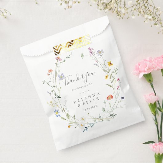 ワイルド数々のカラーフローラサンキュー結婚ズ フェイバーバッグ (封をした状態)