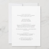 ワイルド数々のカラーフローラスペインのフロントバック結婚ズ 招待状 (裏面)