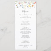 ワイルド数々のカラーフローラディナー メニュー (正面)