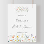 ワイルド数々のカラーフローラブライダルシャワーへようこそ ポスター