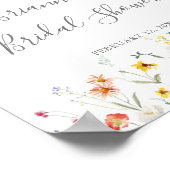 ワイルド数々のカラーフローラブライダルシャワーへようこそ ポスター (角)