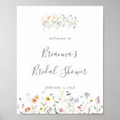 ワイルド数々のカラーフローラブライダルシャワーへようこそ ポスター (正面)