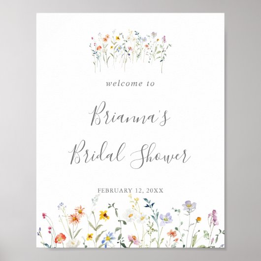ワイルド数々のカラーフローラブライダルシャワーへようこそ ポスター (正面)
