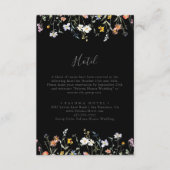 ワイルド数々のカラーフローラブラックホテル エンクロージャーカード (正面)