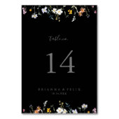 ワイルド数々のカラーフローラブ結婚ラック テーブルナンバー (裏面)