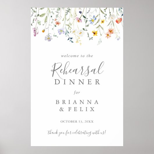 ワイルド数々のカラーフローラリハーサル夕食へようこそ ポスター (正面)