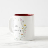 ワイルド数々のカラーフローラ新婚の花嫁 ツートーンマグカップ (正面左)