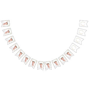 ワイルド数々のカラーフローラ最初の誕生日 バンティングフラッグ