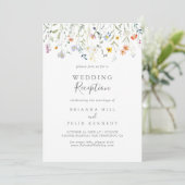 ワイルド数々のカラーフローラ結婚披露宴 招待状 (スタンド正面)