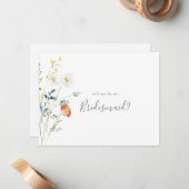 ワイルド数々のカラーフローラ花嫁の提案 ノートカード (正面/裏面インサイチュ)