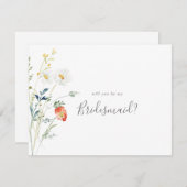 ワイルド数々のカラーフローラ花嫁の提案 ノートカード (正面/裏面)