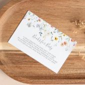 ワイルド数々のカラーフローラ赤ちゃんシャワーブックリクエスト エンクロージャーカード