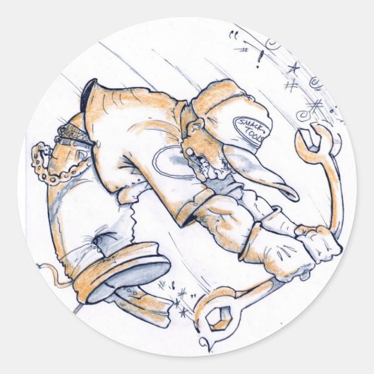 ワイルド整備士レンチャー ラウンドシール (正面)