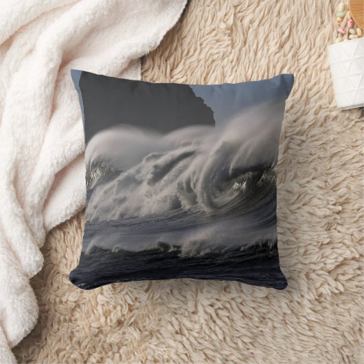 ワイルド海波の嵐 クッション (ブランケット)