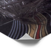 ワイルド熱狂するマンミュージシャンワイルドヘア ポスター (角)