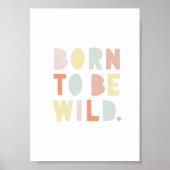 ワイルド生まれウォーターカラフルカラー子供部屋ポスター ポスター (正面)