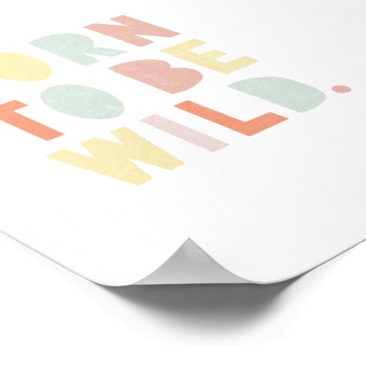 ワイルド生まれウォーターカラフルカラー子供部屋ポスター ポスター (角)