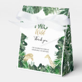 ワイルド生まれジャングルサファリをテーマにした誕生日パーティー フェイバーボックス (正面サイド)