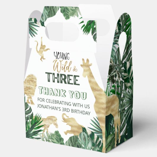 ワイルド生まれジャングルサファリをテーマにした誕生日3 フェイバーボックス (オープン)