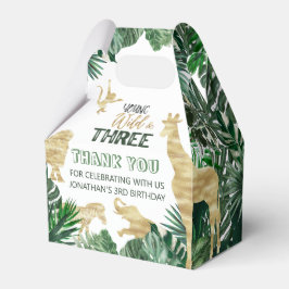 ワイルド生まれジャングルサファリをテーマにした誕生日3 フェイバーボックス