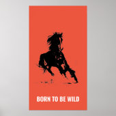 ワイルド生まれポップ・アートのランニングのウマ感動的アー ポスター (正面)