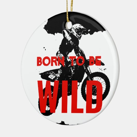 ワイルド生まれモトクロスバイクのスポーツになる セラミックオーナメント (左)
