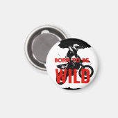 ワイルド生まれモトクロスバイクのスポーツになる マグネット (正面/裏面)