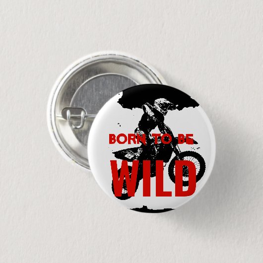 ワイルド生まれモトクロスバイクのスポーツになる 缶バッジ (正面&裏面)