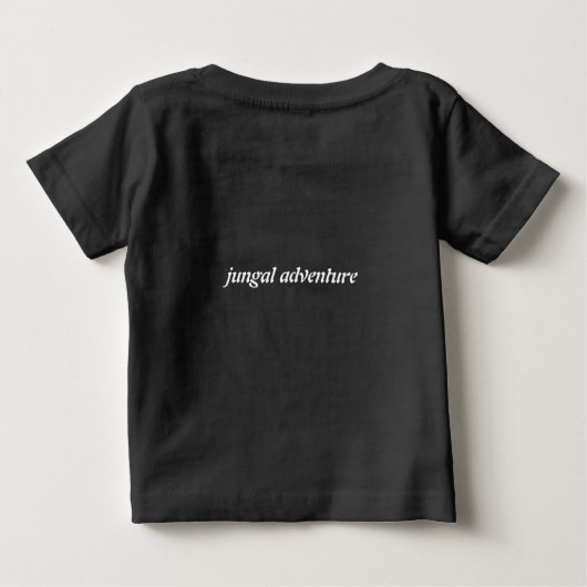 "ワイルド疑問に思:ジャングルアドベンチャーティー" ベビーTシャツ (裏面)