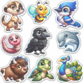 ワイルド疑問に思- 3Dワイルドライフシールコレクション シール (正面)