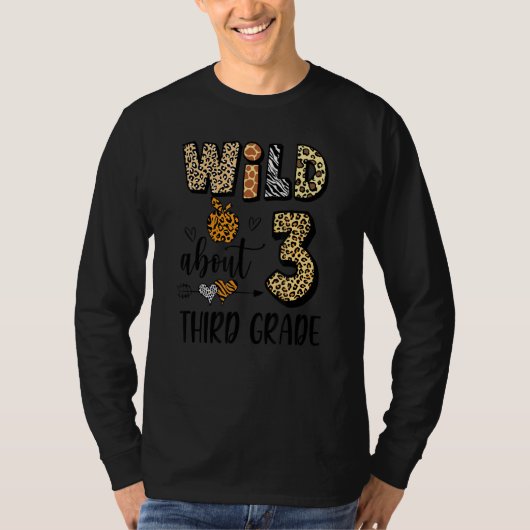 ワイルド約3年生の新学期学生 Tシャツ (正面)