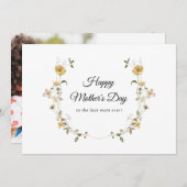 ワイルド素朴フラハッピーマザーデイカード シーズンカード (正面/裏面)