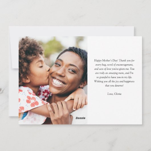 ワイルド素朴フラハッピーマザーデイカード シーズンカード (裏面)