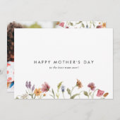 ワイルド素朴フラハッピーマザーデイフォトカード シーズンカード (正面/裏面)
