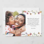 ワイルド素朴フラハッピーマザーデイフォトカード シーズンカード (裏面)