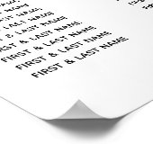 ワイルド素朴フラワーブーケの結婚シーティングチャート ポスター (角)