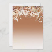 ワイルド素朴フラワーボホ秋ブライダルシャワー 招待状 (裏面)