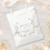 ワイルド素朴フローラカントリーウェディング感謝していユー フェイバーバッグ (クリップ留めされた状態)