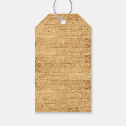 ワイルド素朴ワン1歳の誕生日サンキューメッセージカード ギフトタグ (裏面)