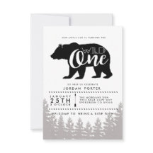 ワイルド素朴ワン |誕生日パーティー招待状