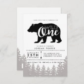 ワイルド素朴ワン |誕生日パーティー招待状 招待状 (正面/裏面)